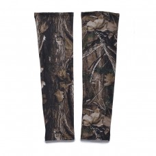 Cooling Arm Drying UV Protection Sleeves Camo Forest Brown - 1 Pair